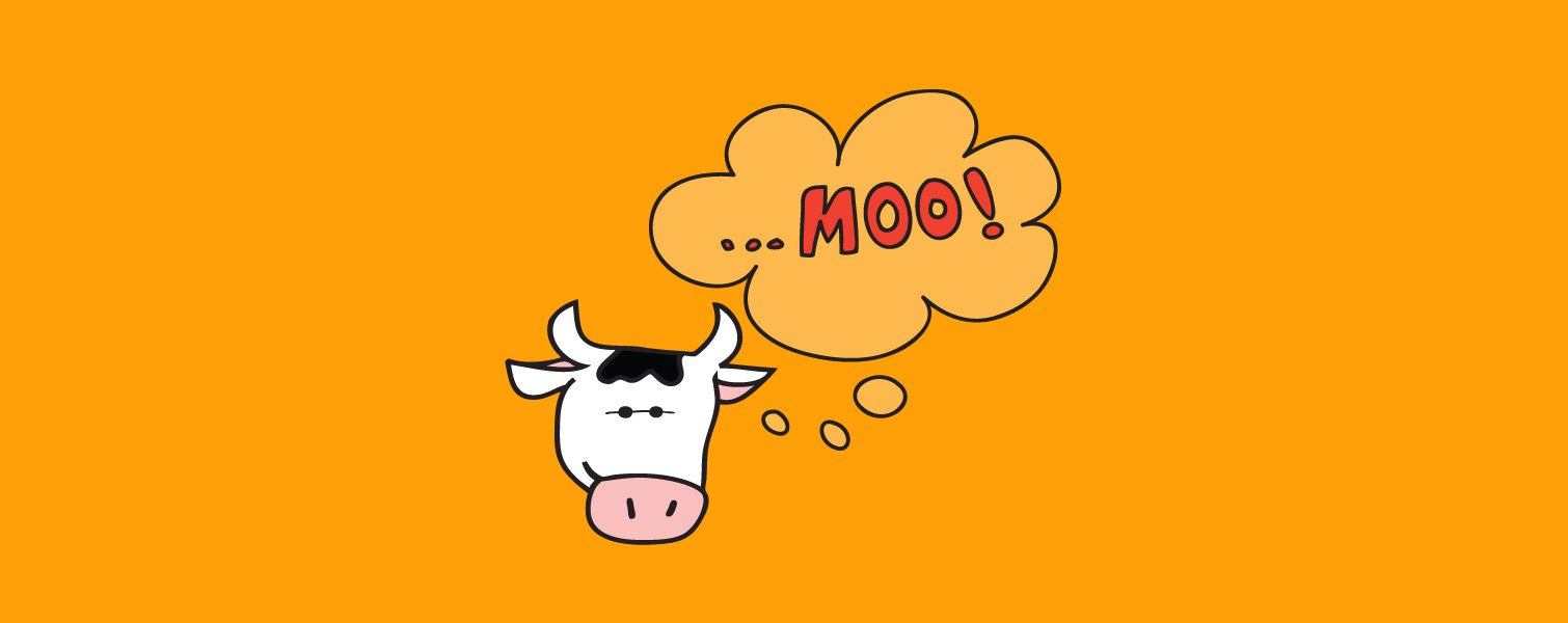 Ben & Jerry's Illustration - Cow Saying Moo